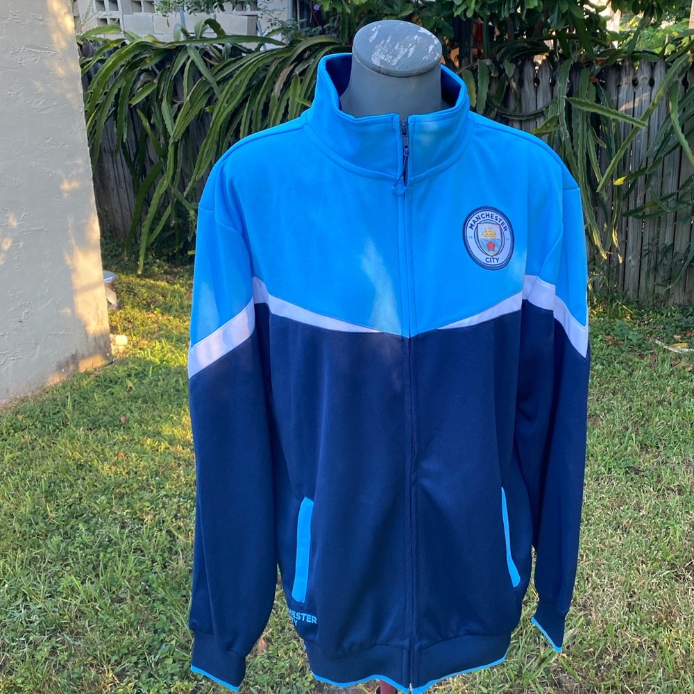 Manchester City FC Soccer Zip up Sweatshirt Size M